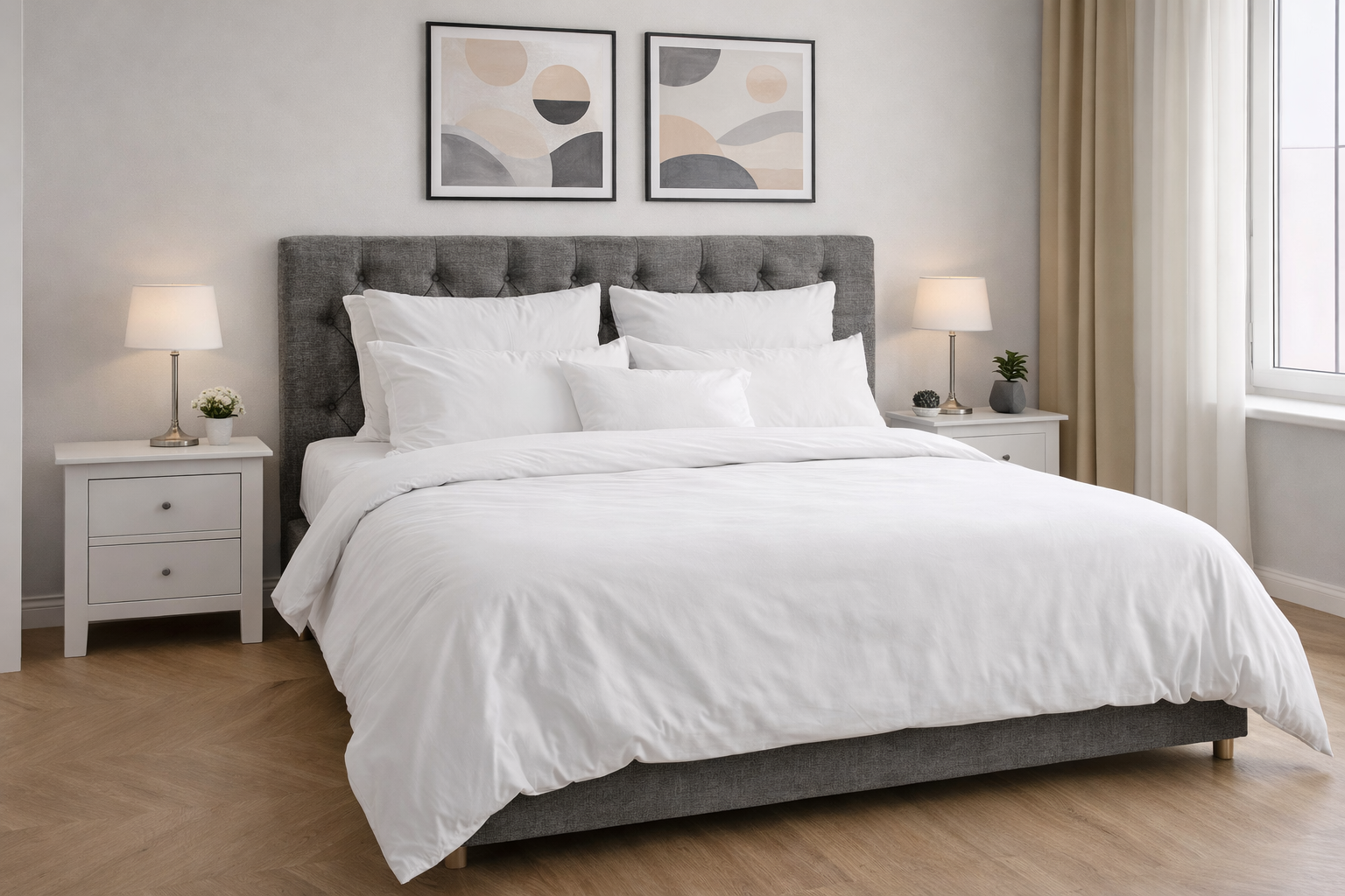 Posteljina pamuk bijela glat