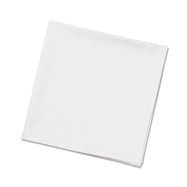 White Napkins with Clipping Paths.