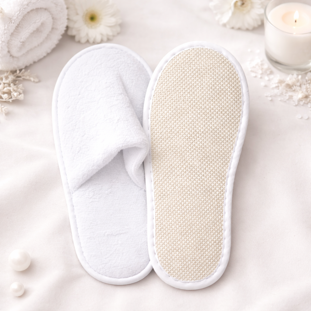 coral velour papuče