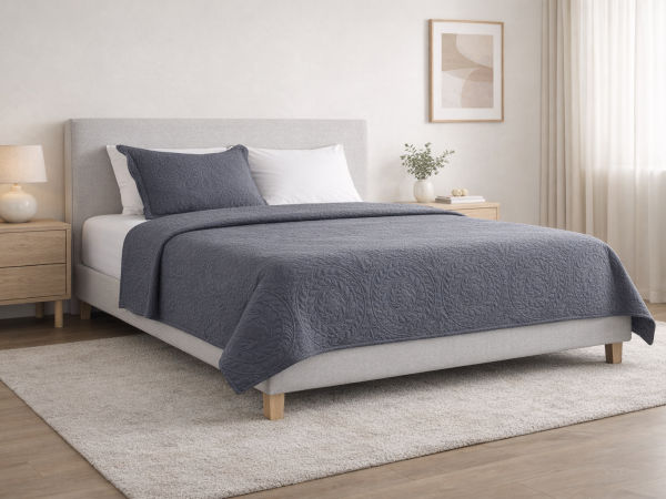 Prekrivač mikrofibra sivi