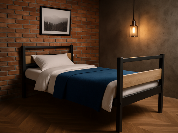 Metalni krevet s drvenom ispunom 90