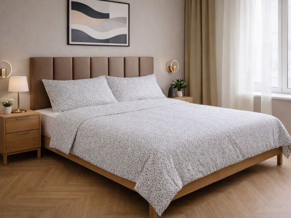 Posteljina pamučna Krep dezen lišće