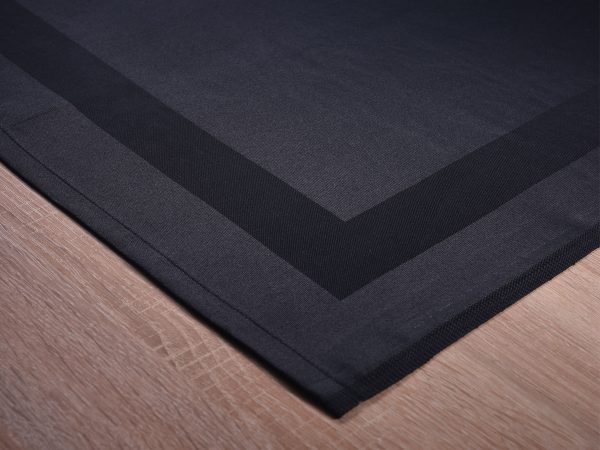 Nadstolnjak damast Kristal crni bordura