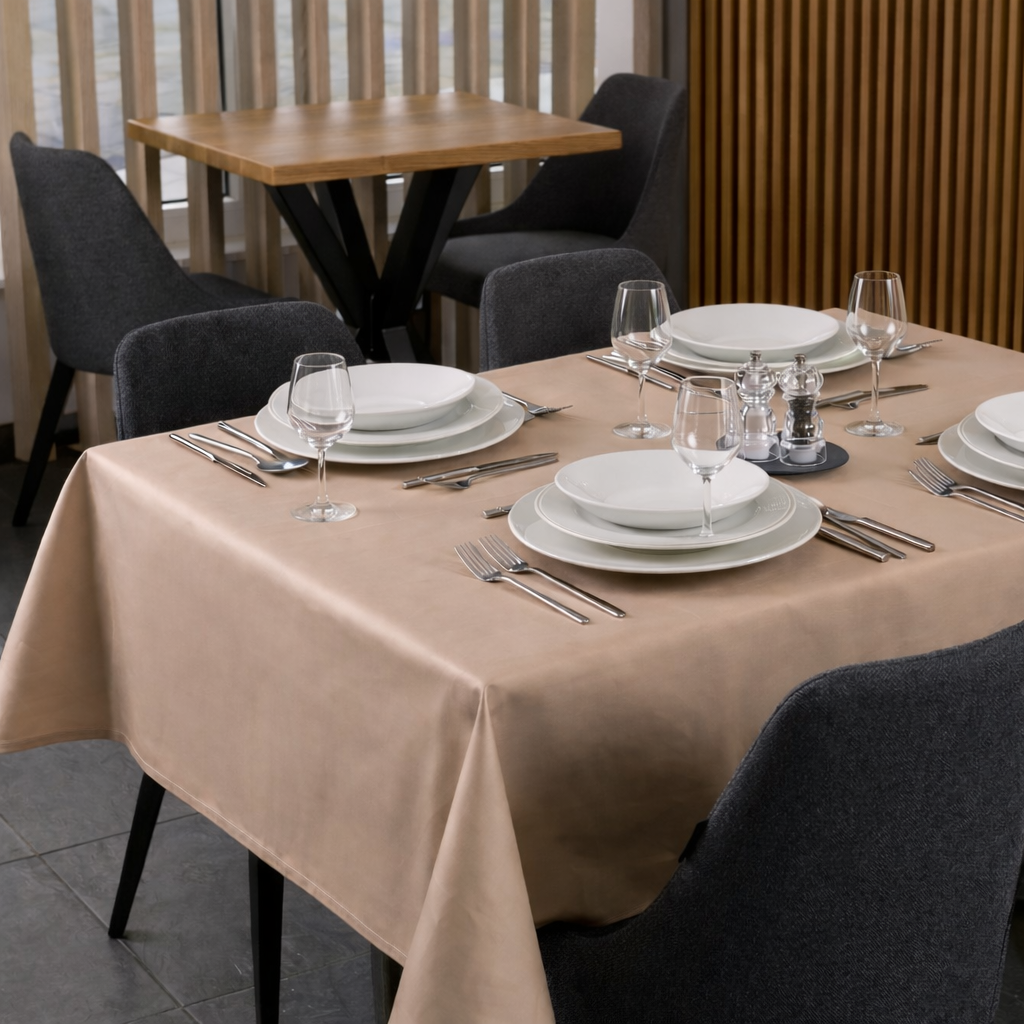 Stolnjak damast Kristal bež tamni